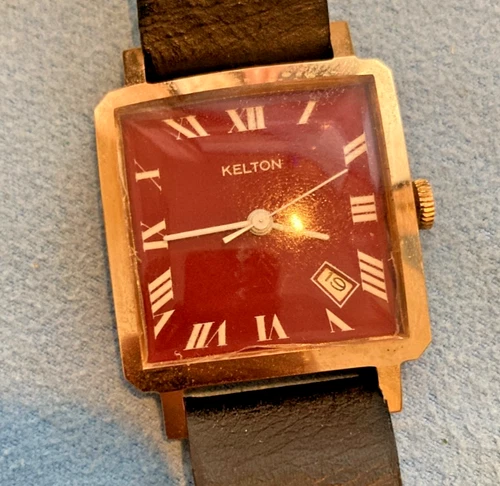 Vintage 1960s Kelton/Timex "tank style"mens Wristwatch