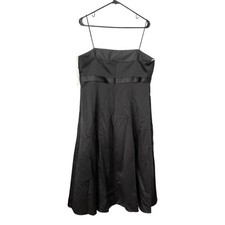 Davids Bridal Size 16 Black Prom Dress Style 8585 Bridesmaid Goth Formal Wear