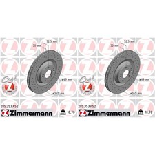 2x ZIMMERMANN SPORT BREMSSCHEIBEN 345mm GELOCHT VORNE passend für HYUNDAI I30