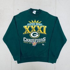 Green Bay Packers Super Bowl XXXI reprinted dark green sweatshirt QT6480