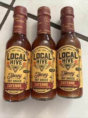 3 Local Hive Artisanal 6oz Hot Sauce -Honey & Cayenne Pepper
