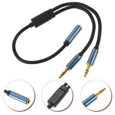  2 Pcs Kabel Für Kopfhörer Splitterkabel Mikrofon Headset-Adapter