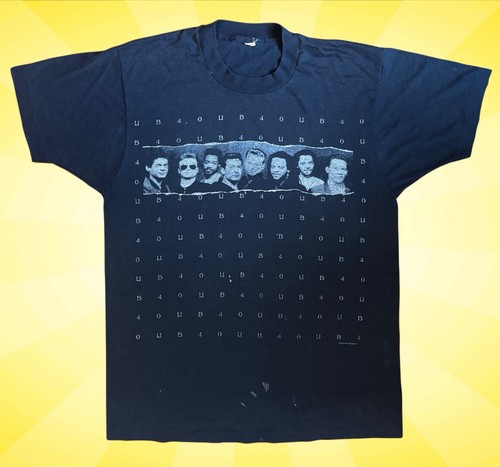 Vtg UB40 Concert Tour T Shirt 1988/89 Authentic Single Stitch Screen Stars L 80s