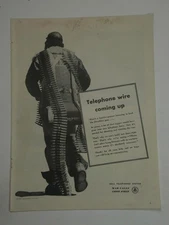 Magazine Ad* - 1943 - AT&T / Bell System - World War II -  Telephone Wire