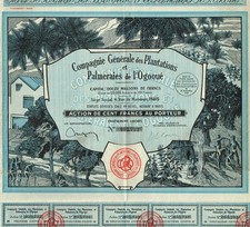 AFRICA GABON PLANTATIONS & GROVES OF L'OGOOUE stock certificate/bond