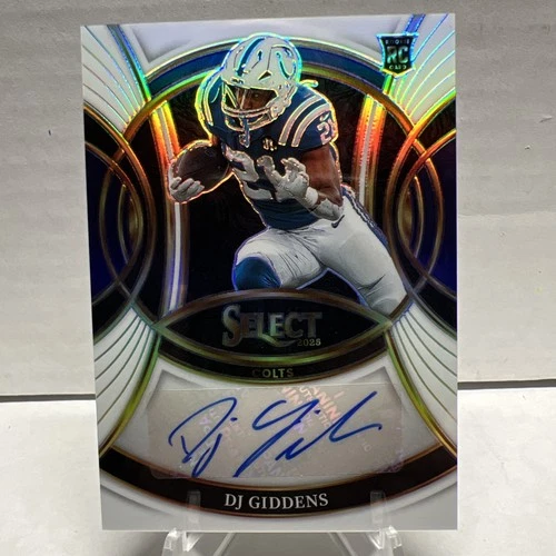 2025 Panini Select - Rookie Signatures DJ Giddens #RSI-DGN White Prizm /35