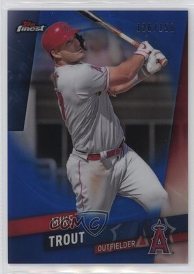 2019 Topps Finest Blue Refractor /150 Mike Trout #25 08uw