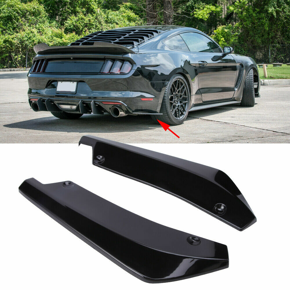 Kit 2 Becquets Jupe Latérale – Diffuseur Canard Pour Mustang Roush 2015-2019 – ABS Sportif Et Protection Latérale