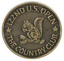 2022 US Open The Country Club Large TWO SIDED - GOLD - LOGO Golf BALL MARKER