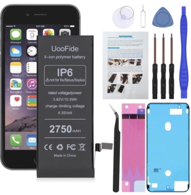 Upgraded Battery for iPhone 6 (4.7''), High Capacity Replacement 6... 