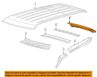 FORD OEM 11-19 Explorer Roof Roof Components-Rear Header BB5Z7841302A