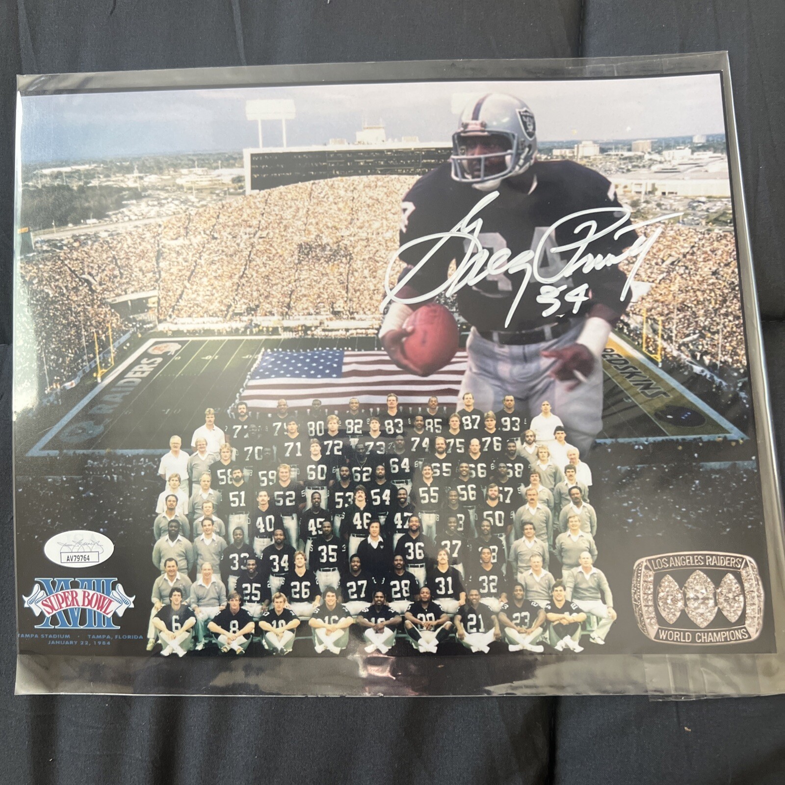 Greg Pruitt Autographed Signed Oakland Raiders 8x10 photo JSA COA As Pictures 