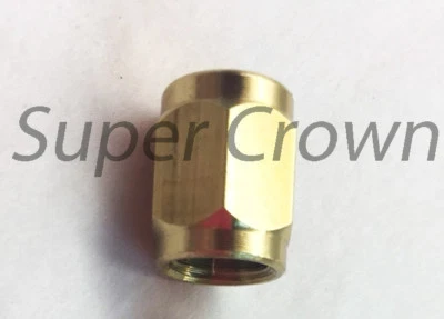 SUPER CROWN BRASS THREADED FEMALE COMPRESSION NUT TUBE FITTING 5/16-24 ACRON B1095 Bijur