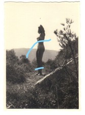 VINTAGE OUTSIDE GERMAN  PHOTO  FOTO NACKTE FRAU