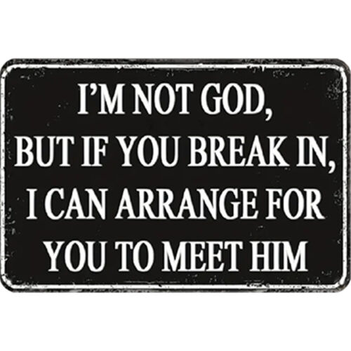 Metal Warning Tin Sign Rectangular Iron Painting Wall Home Bar Decor30x20cm - Picture 6 of 11