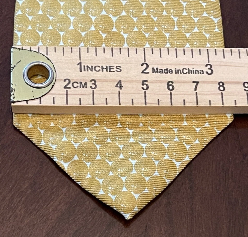 Harris Made In England Gold 100% Silk Men’s Neck tie - Image 4 of 4