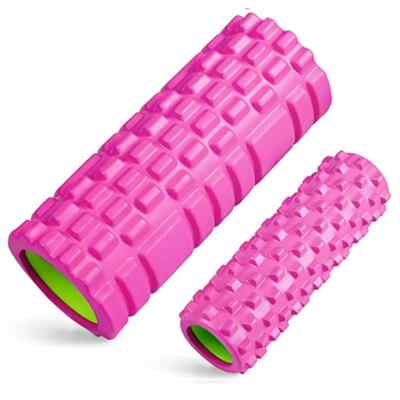 Foam Roller Set - 2 Roller (12'' and 13'') High-Density round Foam Roller