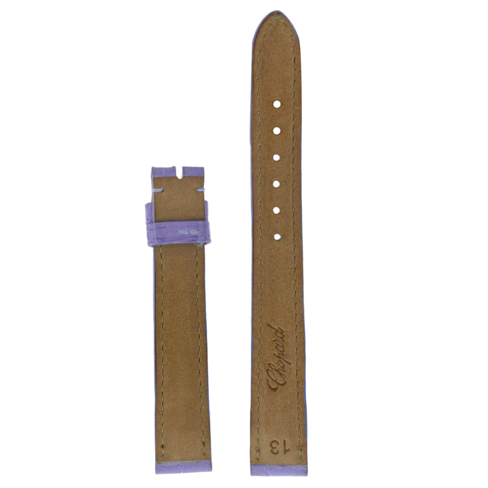 New Authentic Ladies Chopard Blue Crocodile Alligator Leather 13MM x 12MM Strap - Image 2 of 2