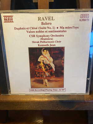 RAVEL BOLERO DAPHNIS ET CHLOEMA MERE L'OYE VALSES NOBLES CD KENNETH JEAN CSR SYM