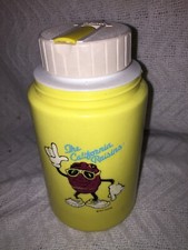 1987 CALRAB THE CALIFORNIA RAISINS YELLOW Plastic 10oz Thermos NO CUP Model 3700