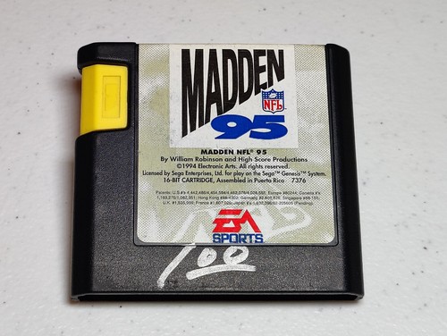 Madden NFL 95 (Sega Genesis, 1994) Authentic Cartridge Only TESTED/WORKS!! - Picture 9 of 21