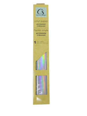 Crafter's Square Permanent Vinyl Paper 12'' x 48'' - New - Iridescent