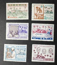 Liberia #364-367 C111-C112 Mint NH Complete Set