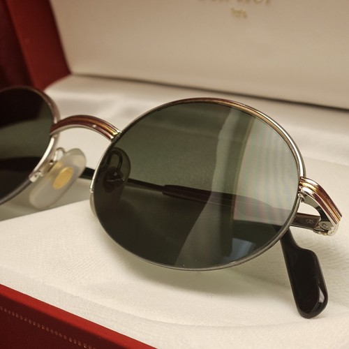 Cartier Vintage Sunglasses 22kt Manhattan Nylor Platinum France 49-20 - Bild 2 von 17