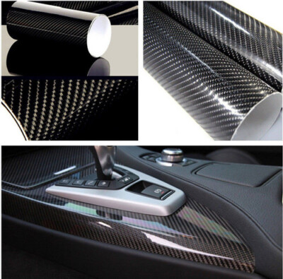 Premium Fibra De Carbono For Car Vinilo Para Autos Carros Negro 1ft X