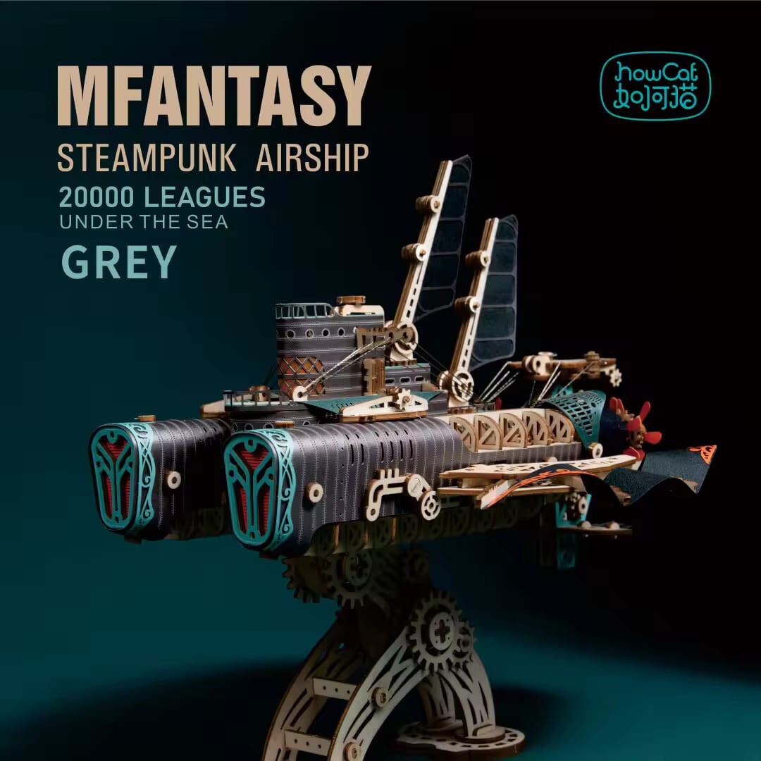 HOWCAT Steampunk 3D Puzzle 20,000 Leagues Under the Sea Airship