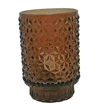 Lanterna Portacandela Tea Light Vetro Ambra Mascagni  *84293