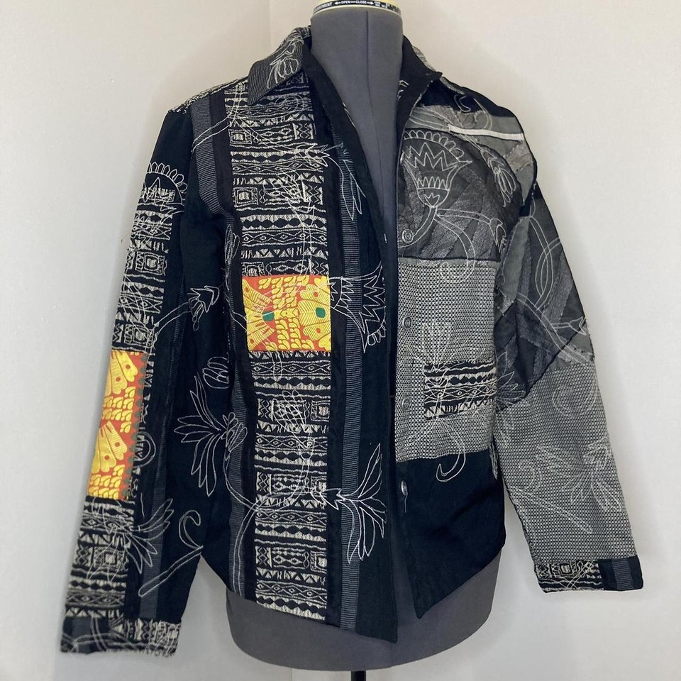 VINTAGE PATCHWORK EMBROIDERED TAPESTRY JACKET eBay