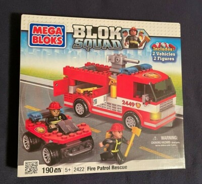 Mega Bloks Blok Squad Fire Patrol Rescue 190 Pieces #2422 - NIB