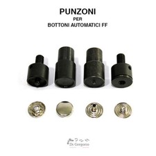 Bottoni A Pressione In Metallo 20 Mm Neri - 12 Pezzi Per Cucito E Borse Fai Da Te