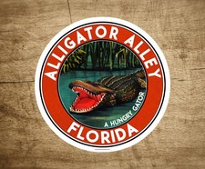 Adesivo decalcomania Alligator Alley Florida Everglades 3" x 3" parco nazionale vacanze