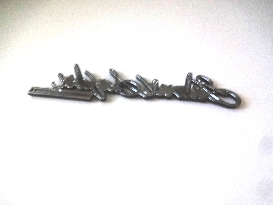 NOS 1970's PONTAC GRAND SAFARI FRONT HEADER HOOD BUMPER REAR TAILGATE EMBLEM - Image 4 of 4