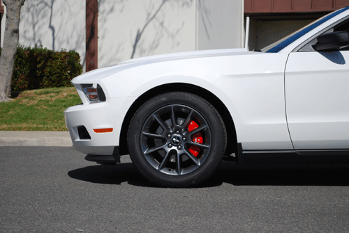 2015-2023 Ford Mustang EcoBoost Perf Front Rear Yellow "MGP" Brake Caliper Cover - Picture 7 of 10