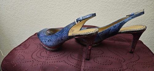 Nine West NWABLE Navy Sy 7.5 M Women's Slingback 