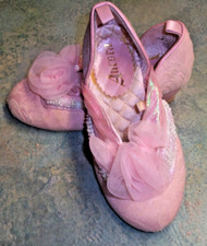 GIRLS 9-10 PRINCESS AURORA COSTUME SHOES Deluxe SLEEPING BEAUTY DISNEY STORE