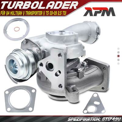 Turbolader für VW Multivan V 7EF Transporter V T5 7EB 7EA 7JD 2003-2009 2.5 TDI
