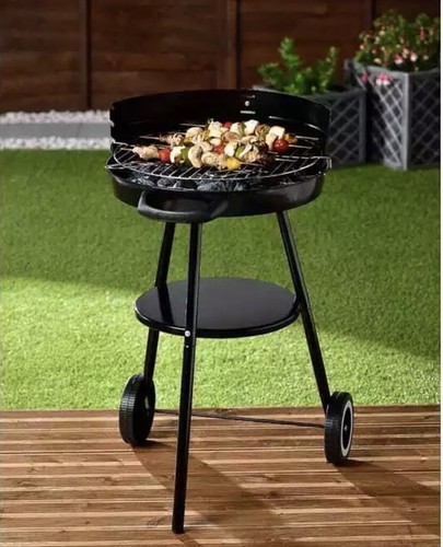┥Barbacoa redonda - parrilla de carbón portátil jardín - TOTALMENTE NUEVA ✓ | eBay