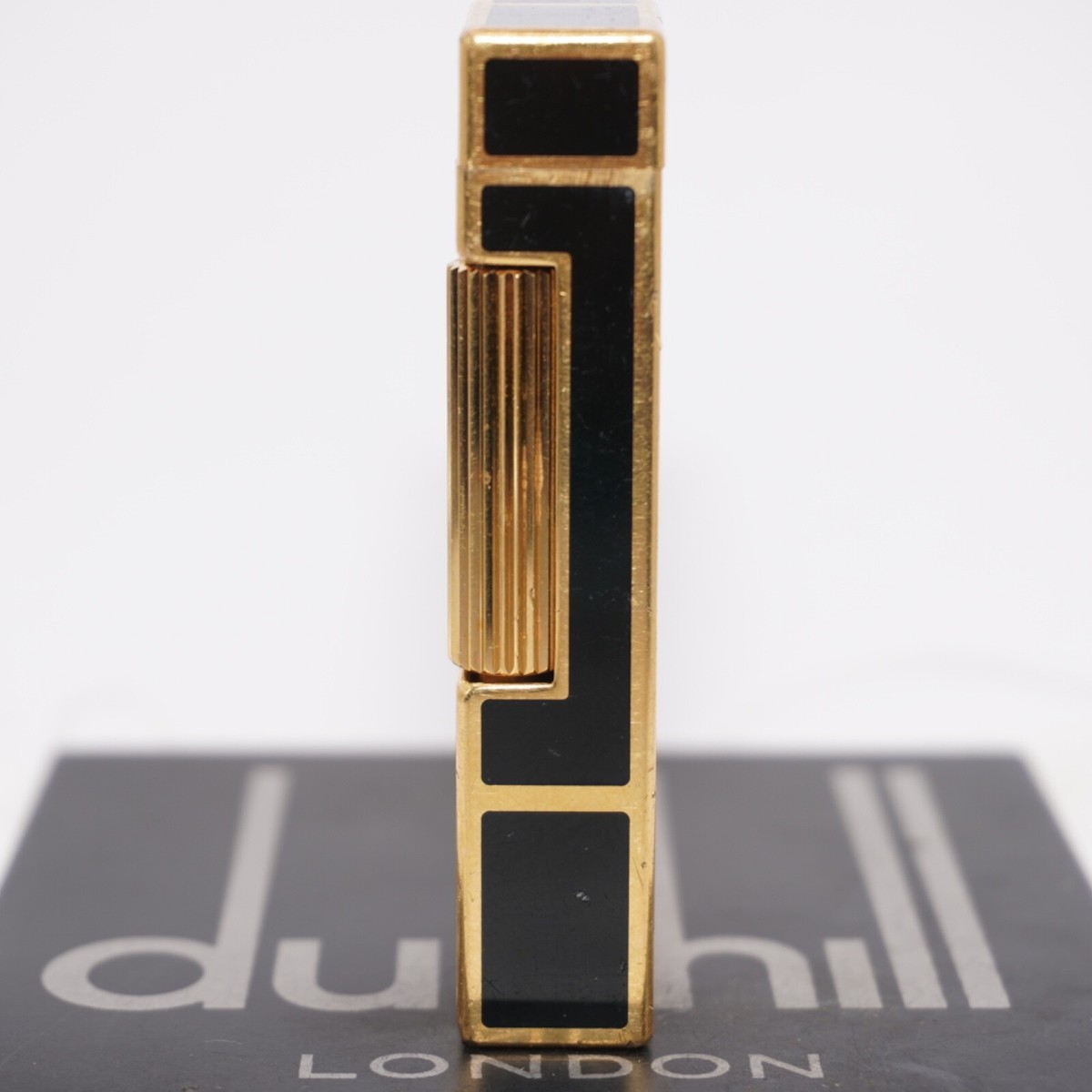 With D mark Dunhill Lighter Gold Line/Black_Ultrasonically With D mark Dunhill Lighter Gold Line/Black_Ultrasonically