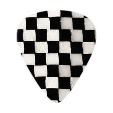 Celluloid Checkerboard Pearl Guitar Pick - 0.46 mm Light Gauge - Made In USA 351