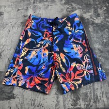 VINTAGE Y2K Speedo Multicolor Floral Print Board Shorts Men's Size Large