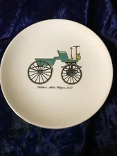Vintage Porcelain Antique Car Plate Automobile Century Service Corp Selden 1877
