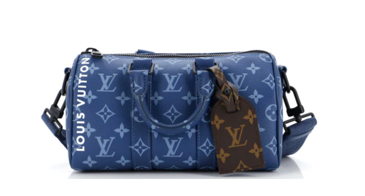 LOUIS VUITTON ダミエ ボディバッグ ブルー ルイヴィトン アマゾン・スリングバッグ ダミエグラフィット3D ボディ