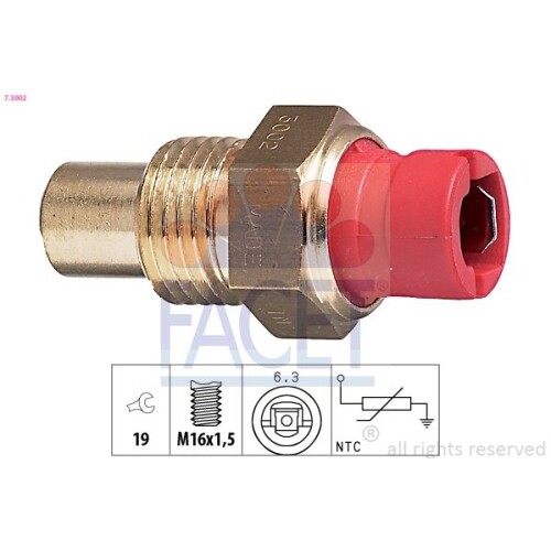 Sensore Temperatura Refrigerante Facet 7.3002 Made In Italy - Oe Equivalent per