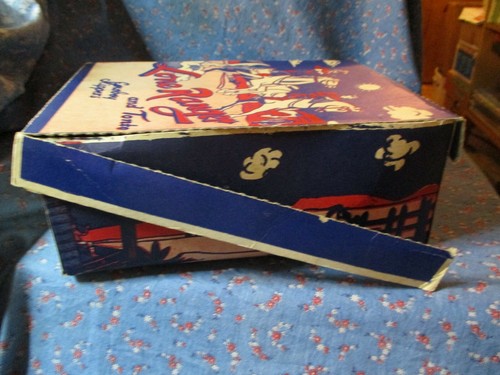 Vintage Lone Ranger and Tonto Cowboy Slippers Box Only 9 1/2 x 6 3/4 x 3 1/2" - Picture 3 of 8