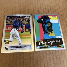 WANDER FRANCO 2022 Topps Chrome Cup #35 & Bowmans Best MASTERPIECES #BM4 (e7)