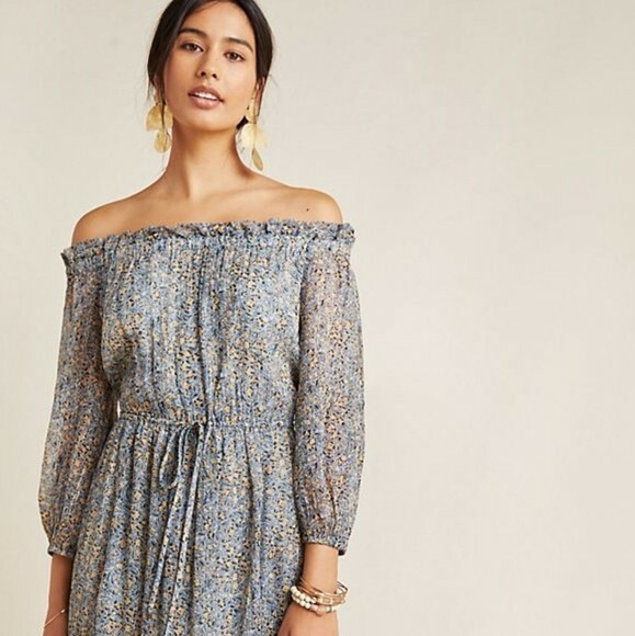 kira off-the-shoulder peasant dress Kira Off-The-Shoulder Peasant Dress